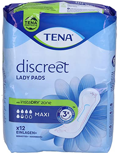 TENA Lady Discreet Maxi Inkontinenzeinlagen, 12 pzas Depósitos