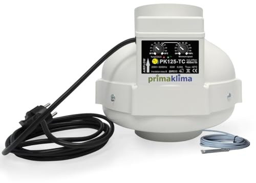 RVK Luftutsugare Prima Klima 400 m³/h 125 mm + temperaturkontroll (PK125)