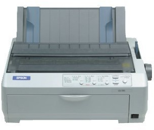 Epson LQ-590 Matrixdrucker (254 x 559 mm, 658 Zeichen pro Sekunde, 4,23 mm, 6 Kopien, Code 39,PoSTNET, UPC-A,UPC-E, Bidirektion)
