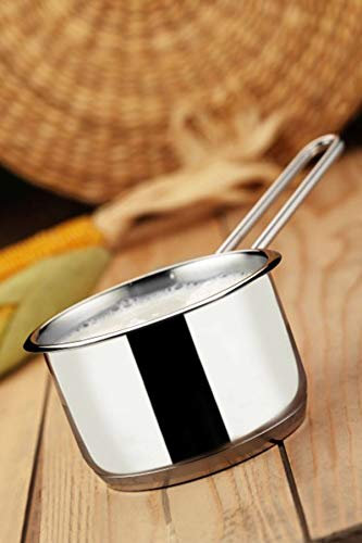 Edelstahl 18/10 Milchtopf Buttertopf Stielkasserolle Soßen Topf Kasserolle Ø12cm