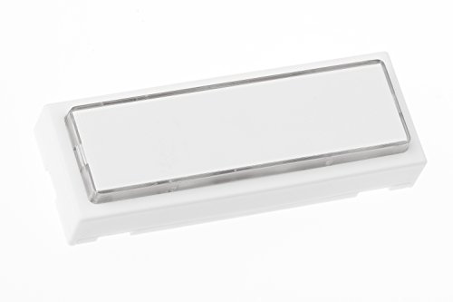 HUBER Bouton de sonnette en polystyrène - Bouton de sonnette avec plaque signalétique extra large - Bouton de sonnette I en plastique - avec éclairage LED