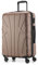 suitline - Hartschalen-Koffer Koffer Trolley Rollkoffer Reisekoffer, TSA, 66 cm, ca. 58 Liter, 100% ABS Matt, Gold