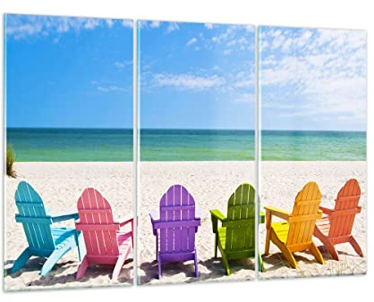 ARTTOR Impression sur Verre Moderne 165x110cm Paysages Maritime - 3160