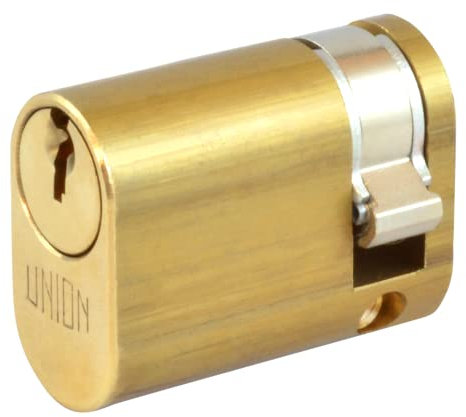 UNION 2x8 Oval Half Cylinder To Suit 2332 Oval Profile Nightlatches