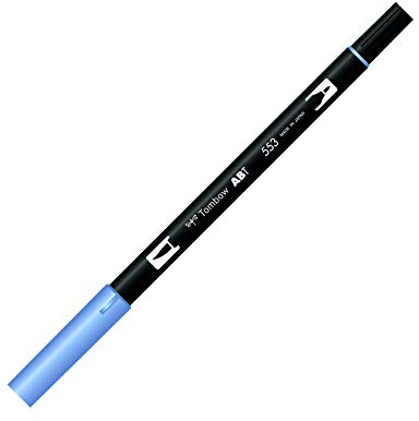 Tombow ABT-553 fiberpenna ABT Dual Brush Pen med två spetsar, mist purple