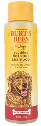 Burt's Bees For Dogs Natural Hot Spot Shampoo mit Apfelessig & Aloe Vera | Beruhigendes & linderndes Mittel für Hunde | tierversuchsfrei, sulfat- & parabenfrei, pH-ausgewogen für Hunde | 473 ml