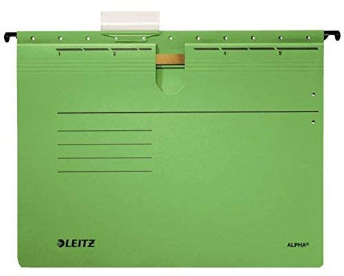 LEITZ Hängehefter Alpha 5ST grün Metall Klassisch Stapler