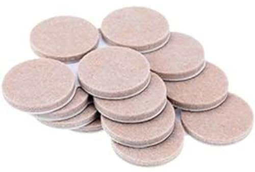 Merriway® BH01176 (8 Pcs) Thick Self Adhesive Round Heavy Duty Felt Pads, 32 mm (1.1/4 inch) x 4 mm - Pack of 8 Pieces