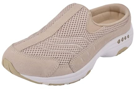 Easy Spirit Traveltime Women's Slip On, 8 B(M) US, Natural-Suede