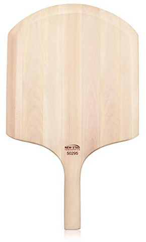 New Star Foodservice 50295 Restaurant-Grade Wooden Pizza Peel, 16 L x 14 W Plate, with 8 L Wooden Handle, 24 Overall Length