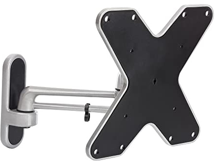 ProperAV Swing Arm TV Wall Bracket 23 24 28 32 37 40 42 43 46 Tilt 15° VESA Max 200x200 Silver