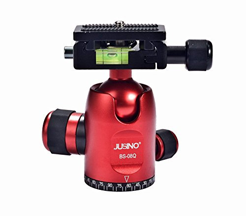 JUSINO BS-08Q Aluminium Ball Head Tripod Head Red