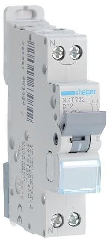 disjoncteur hager - 1 phase + neutre - 32a - 6ka - courbe d - vis / vis