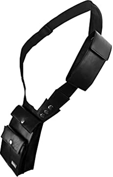 Real Leather Underarm Shoulder Holster Bag - Travel Organiser Wallet - Shoulder Utility Pouch - Removable Phone Pocket - Adjustable Cross Body Strap - Comfy Design - Fits Under Clothes - Black - RL705