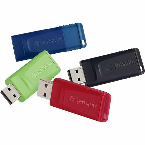 Verbatim Store 'n' Go 16GB USB 2.0 Flash Drives, 4-Pack, Assorted Colors