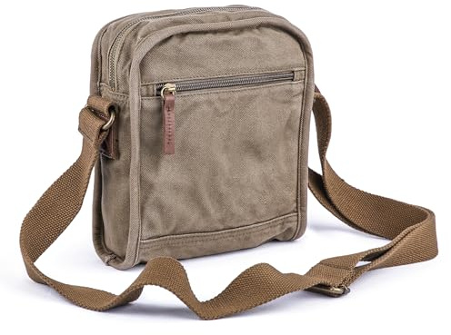 Gootium Unisex Kleine Segeltuch Umhängetasche, Grün (Army Green)