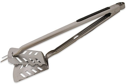 TNK BRAND Der Stingray 7 in 1 BBQ Tool - Das beste Grillwender Grillbesteck Grillzange Lang Grillgabel Grillspieß aus Edelstahl