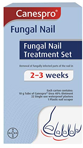 Canespro Fungal Nail Treatment Set for Toenails | Plasters & Nail Scraper Included