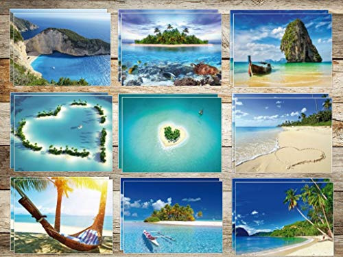 Edition Colibri Paesaggi da sogno: set di 20 cartoline naturale/vacanza/mare/spiagge con 10 motivi da 2 pezzi