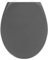 WENKO WC-Sitz Mod. Samos antibakterieller Premium Toilettensitz mit Absenkautomatik und Fix-Clip Hygiene-Befestigung grau Maße 44,5 x 37,5 x 3,5 cm