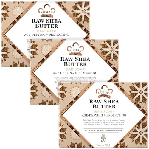 Nubian Heritage Bar Soap Raw Shea Butter - 5 Oz, 3 Pack
