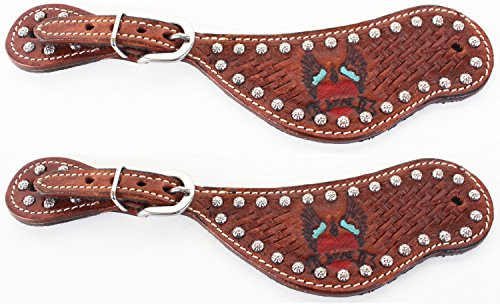 CHALLENGER Horse Western Riding Cowboy Boots Leather Spur Straps Tack 7463