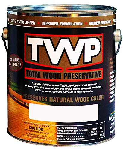 TWP 1501 Cedartone Low VOC Wood Preservation Stain - Eco-Friendly, Long-Lasting Protection, UV & Water Resistant, Easy to Apply - 1 Gallon