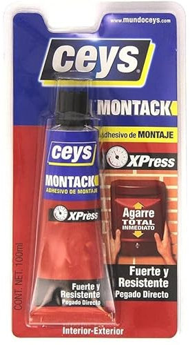 Ceys 507236. Pack 2 botes adhesivo montaje Montack Express 100ml cada uno