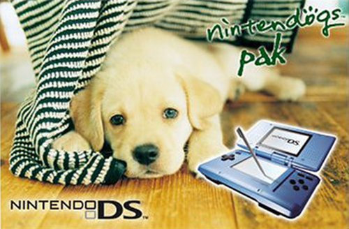 Blue Handheld Console with Nintendogs: Labrador and Friends (Nintendo DS)