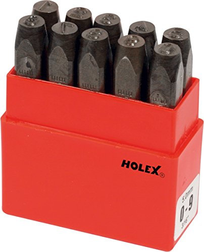 Schlagzahlen-Satz, 10-teilig Normalschrift 0 − 9 6 mm