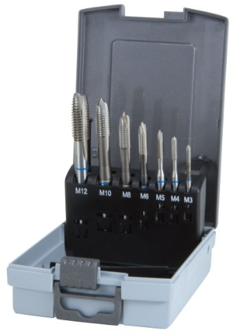 Ruko 245057RO Maschinengewindebohrer Satz HSS DIN 371/376, 7-teilig
