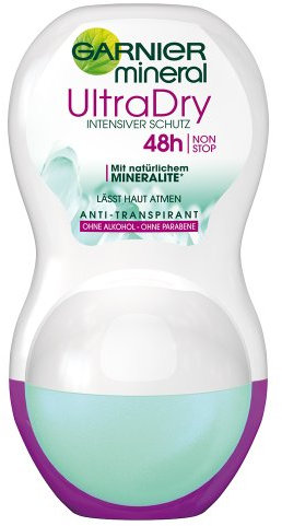 Garnier Anti-Transpirant Roll-On, intensiver Schutz vor Körpergeruch & Achselnässe, bis zu 48 h Wirkung, ohne Alkohol, Mineral UltraDry, 6er Pack, 6 x 50 ml