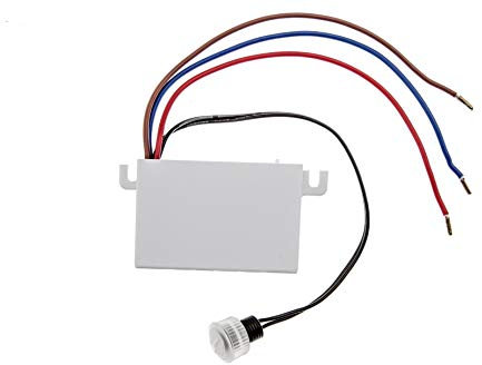 HUBER Twilight 2 Interrupteur crépusculaire extérieur, capteur crépusculaire réglable [5-50 Lux], capteur IP44 protégé I Interrupteur crépusculaire encastré, 230V