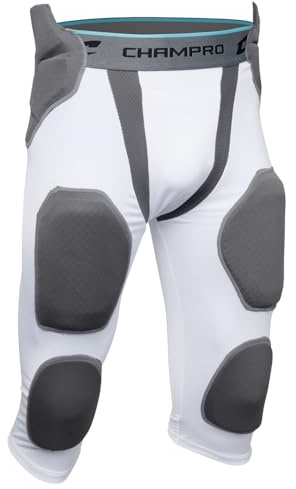CHAMPRO Man-Up - 7-Pad Girdle, White, Adult Large, Model: FPGU7AWL
