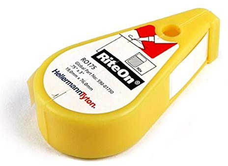 HellermannTyton RO514 Rite-On Self-Laminating Label Dispenser, 0.75 X 0.375 X 1.25, Vinyl, White (Pack of 200)