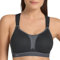 Anita Active Damen Dynamix-Star Sport-BH, schwarz/anthrazit 445, 80G (Herstellergröße: 80)