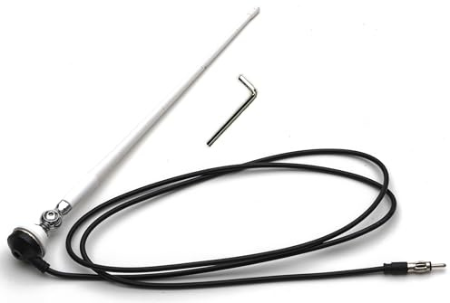 AntennaMastsRus - Marine White AM-FM Rubber Ducky 15 Inch Antenna Kit for Your ATV, Boat, Camper, Go Kart, Motorhome, Pontoon, RV, Sailboat, Tractor, Trailer, UTV, Yacht