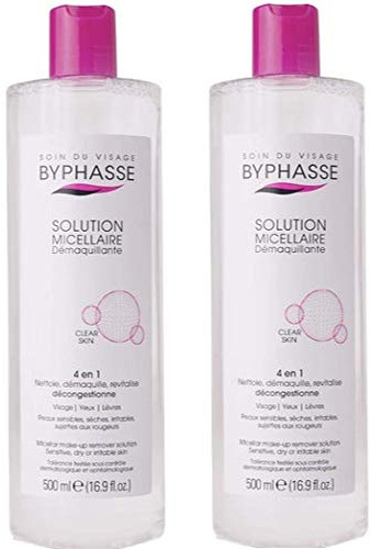 Byphasse Solution micellaire démaquillante pour peaux sensibles - 500 ml - Lot de 2