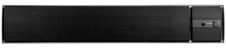 Eurom Outdoor-Heizpaneel RC, intern und extern, Schwarz, 1.800 W.