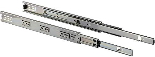 Gedotec Schubladenschiene Vollauszug 500 mm Teleskopschiene Schubladen - KTA 3301 | Tragkraft 45 kg | Teleskopauszug kugelgelagert | Kugelauszug für aufliegende Montage | 1 Paar - Auszüge für Schränke
