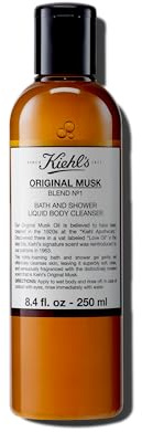 Kiehl's Original Musk Bath & Shower Liquid Body Cleanser, Foaming Body Wash, Leaves Skin Soft & Sensuously Fragranced, with Aloe Vera & Glycerin, Unisex Scent - 8.4 fl oz
