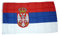 Fahne / Flagge Serbien mit Wappen 150 x 250 cm Flaggen