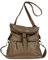 Belli italienischer Echt Leder Rucksack Backpack London Handtasche Umhängetasche Rucksacktasche in taupe - 28x26x10 cm (B x H x T)