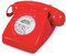 Geemarc Mayfair schnurgebundenes Nostalgietelefon mit Retrodesign und klassischen Klingelton - Rot - Deutsche Version