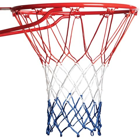 Champion Sports 4mm - 50gm - Basketball Net - Braided Nylon - Red/White/Blue