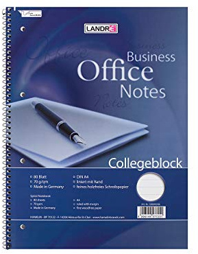 Landré Collegeblock A4 linjerat, 80 ark, perforerade, 10 stycken