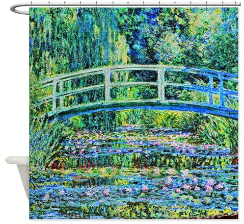 CafePress Monet Water Lily Pond Decorative Fabric Shower Curtain