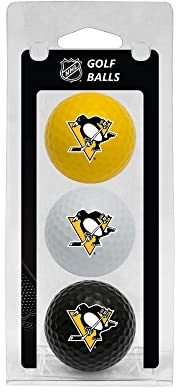 Team Golf NHL Pittsburgh Penguins 3 Golf Ball Pack Regulation Size Golf Balls, 3 Pack, Full Color Durable Team Imprint