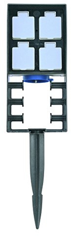 OASE 55433 InScenio 230 V, 2700 W, 12 A - Steckdosen-System mit Spritzschutz zur Stromversorgung für Garten und Außenbereich, Gartensteckdose