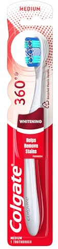 Colgate 360 Optic White Full Head Toothbrush, Medium